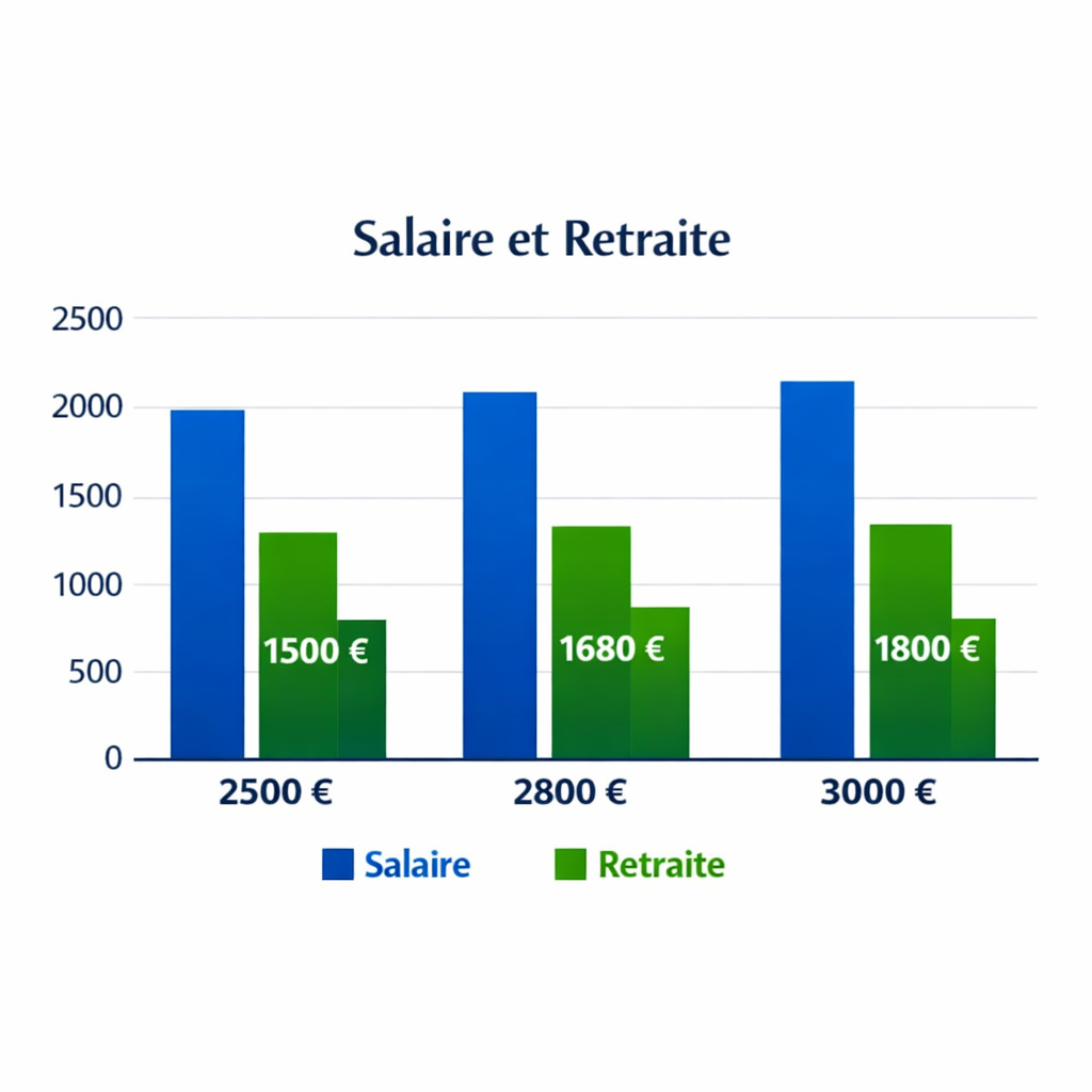 comparaison salaire retraite