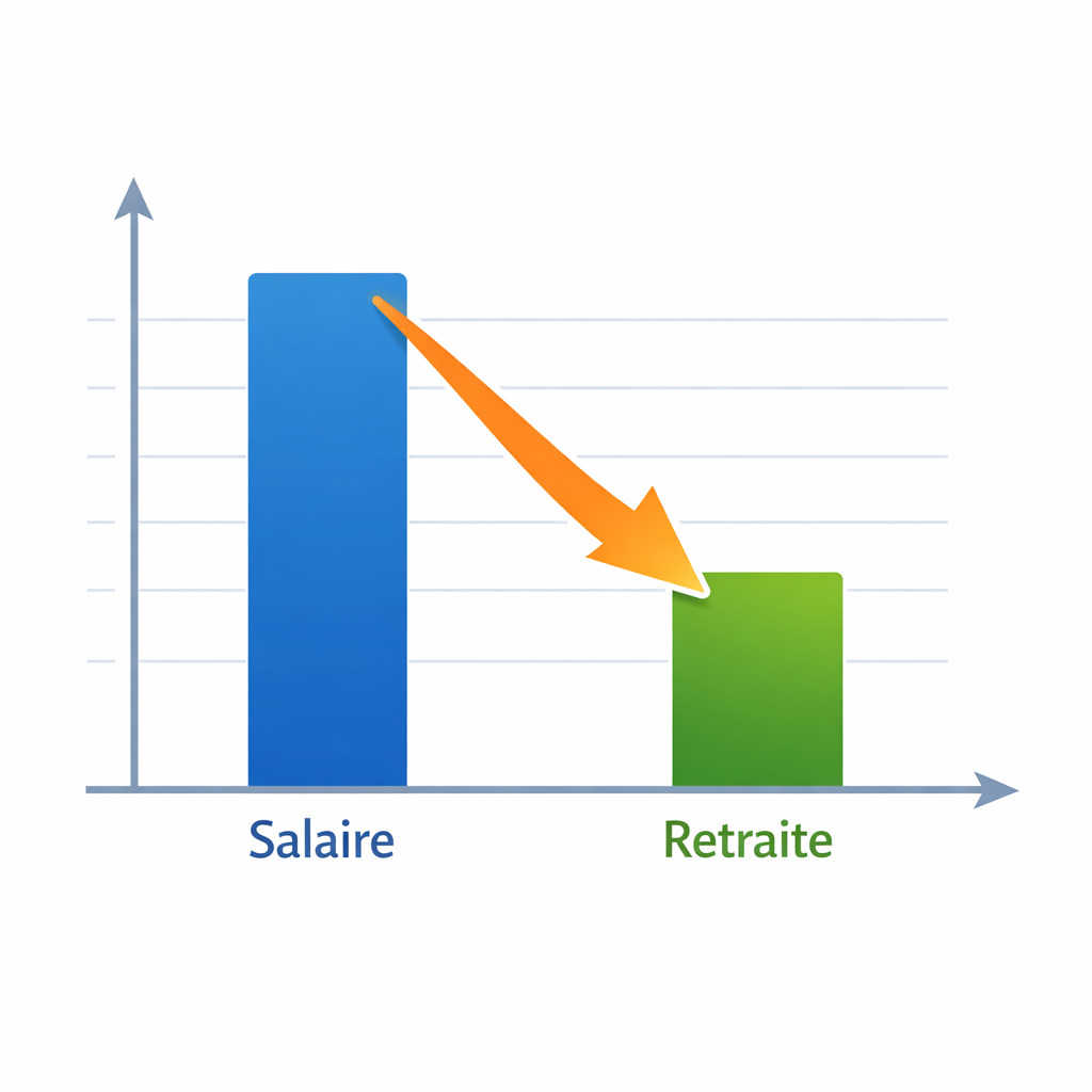 difference salaire retraite