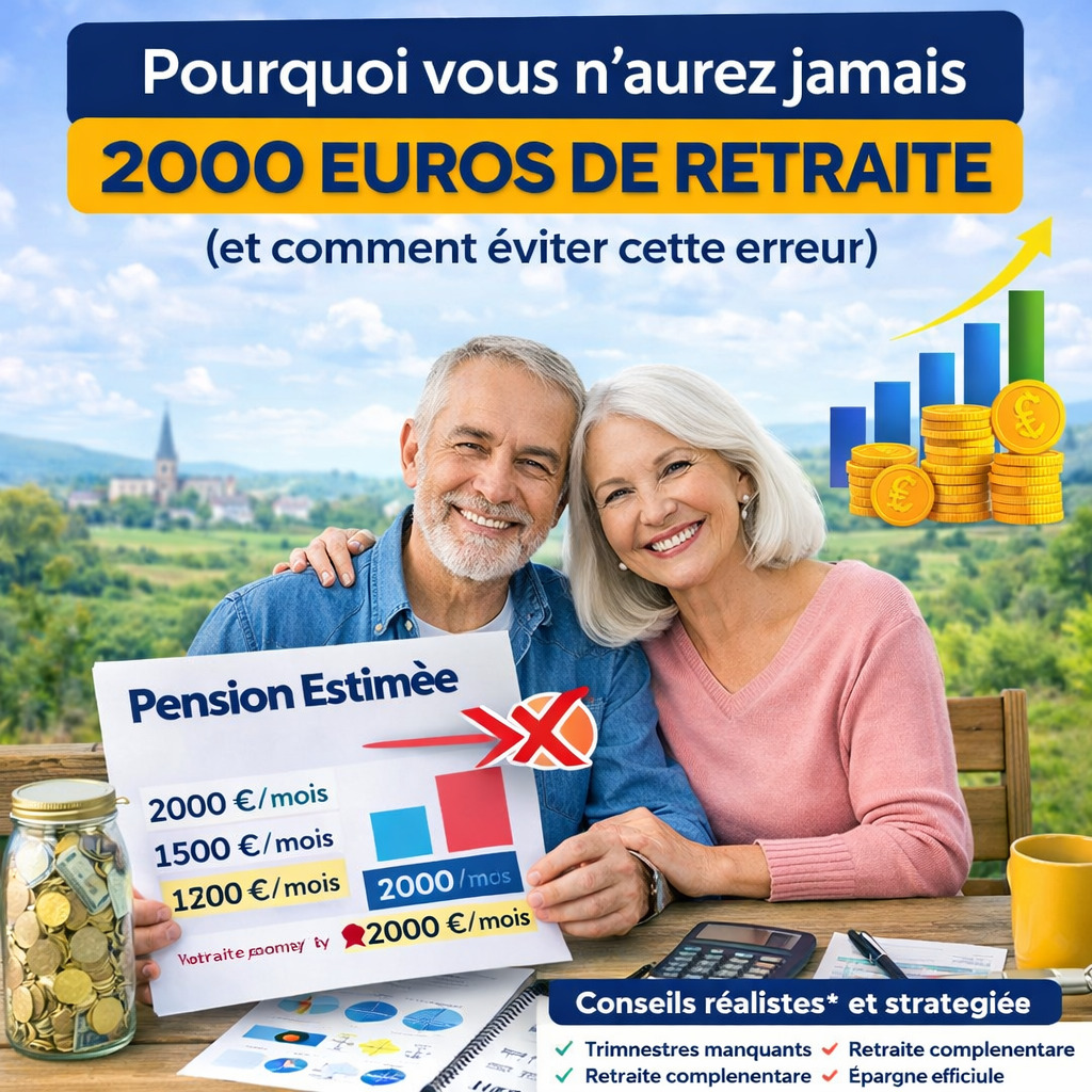 Pourquoi vous n’atteindrez pas 2000 euros de retraite et les erreurs à éviter pour augmenter sa pension en 2026