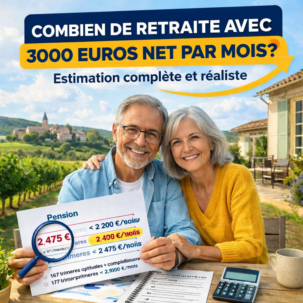 retraite 3000 euros net estimation complete