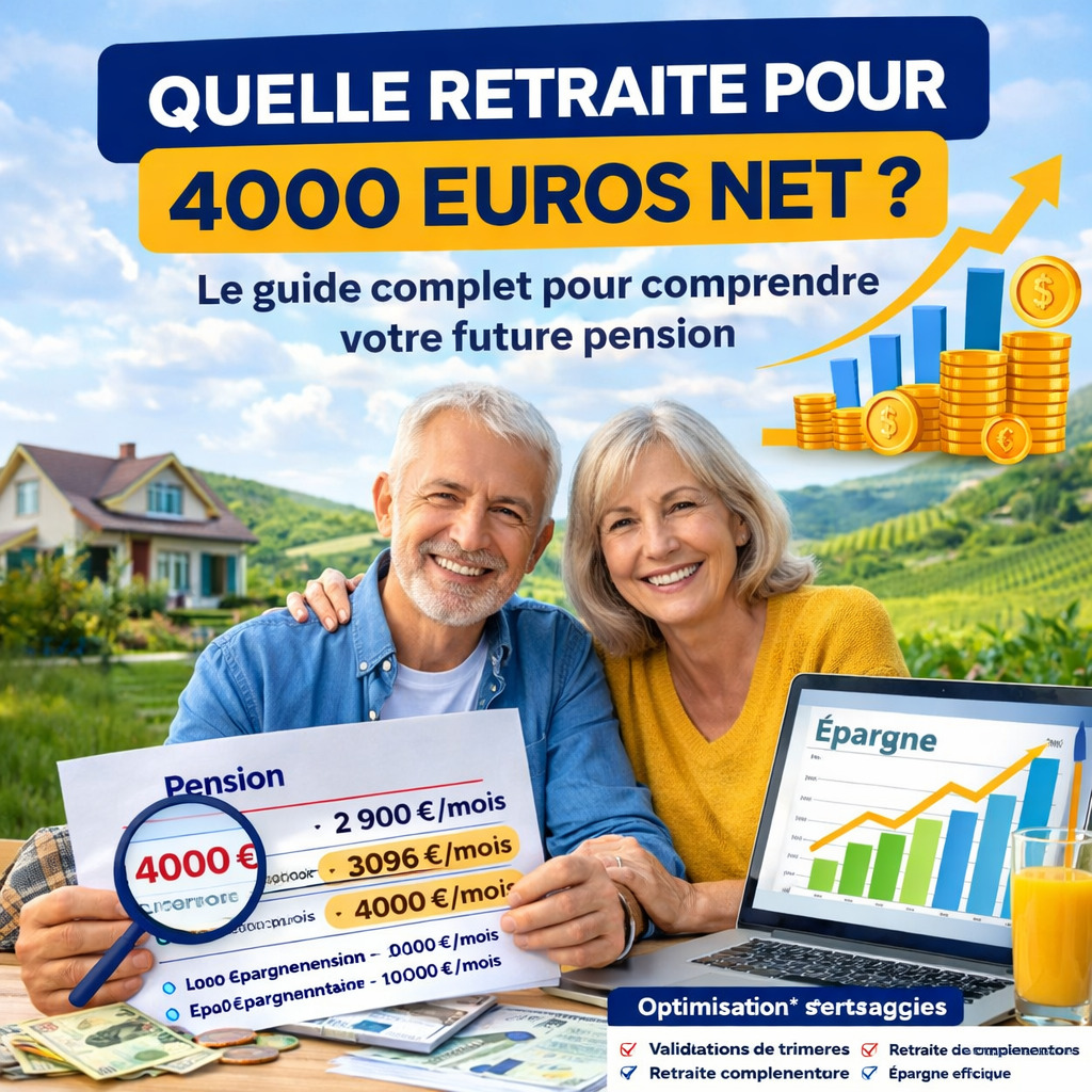 Estimation de la retraite avec un salaire de 4000 euros net par mois et stratégies pour optimiser sa future pension en 2026